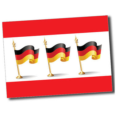 Personalised German Flag Postcard - Red - A6