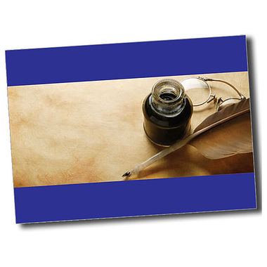 Personalised Writing Postcard - Blue (A6)