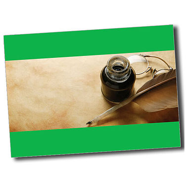 Personalised Writing Postcard - Green (A6)