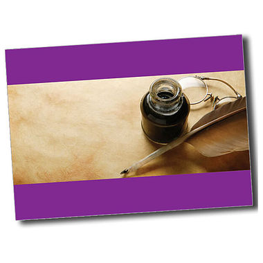 Personalised Writing Postcard - Purple (A6)