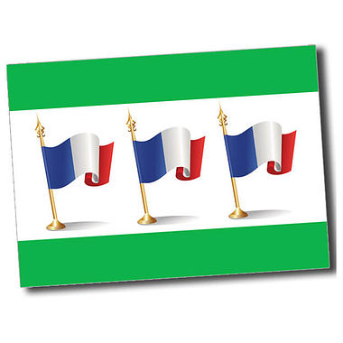 Personalised French Flag Postcard - Green - A6