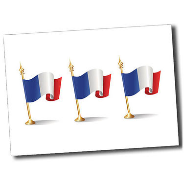 Personalised French Flag Postcard - White (A6)