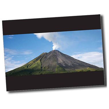 Personalised Volcano Postcard - Black (A6)