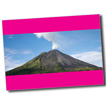 Personalised Volcano Postcard - Pink - A6