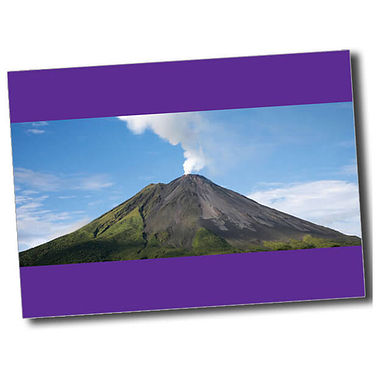 Personalised Volcano Postcard - Purple (A6)
