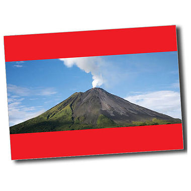 Personalised Volcano Postcard - Red - A6