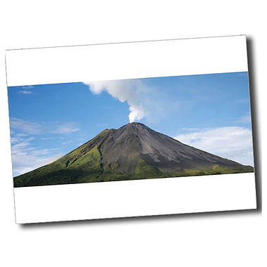 Personalised Volcano Postcard - White - A6