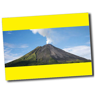 Personalised Volcano Postcard - Yellow - A6