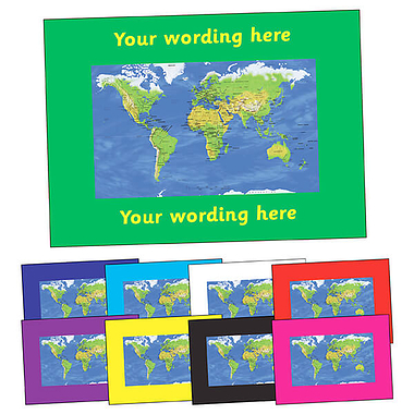 Personalised World Map Postcard (A6)