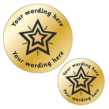 Personalised Metallic Gold Star Stickers 