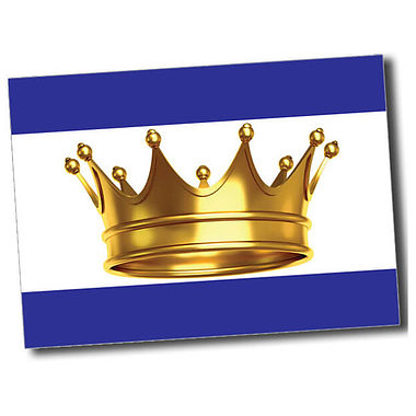 Personalised Crown Postcard - Blue (A6)