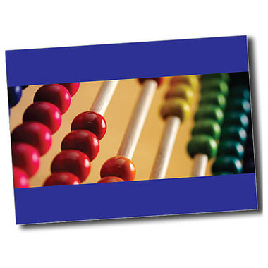 Personalised Abacus Postcard - Blue (A6)