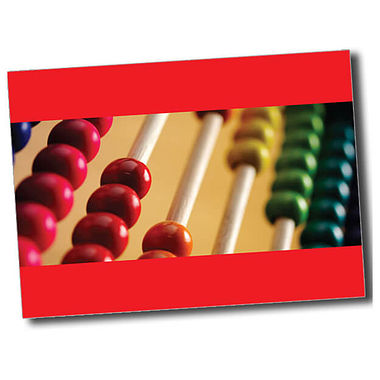 Personalised Abacus Postcard - Red (A6)