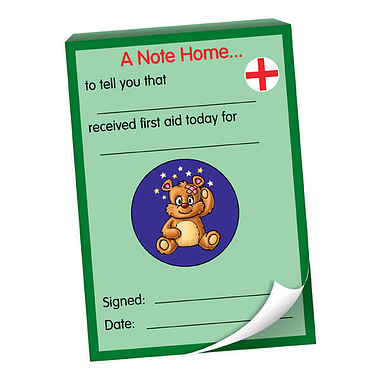 First Aid Received Today Note Home Praisepad (60 sheets -A6)