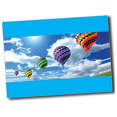 Personalised Hot Air Balloon Postcard - Cyan - A6