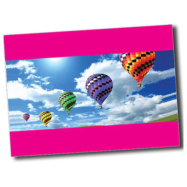 Personalised Hot Air Balloon Postcard - Magenta - A6
