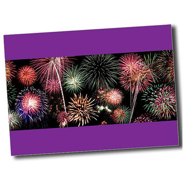 Personalised Fireworks Postcard - Purple (A6)
