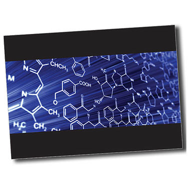 Personalised Molecule Postcard - Black (A6)