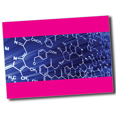 Personalised Molecule Postcard - Pink (A6)
