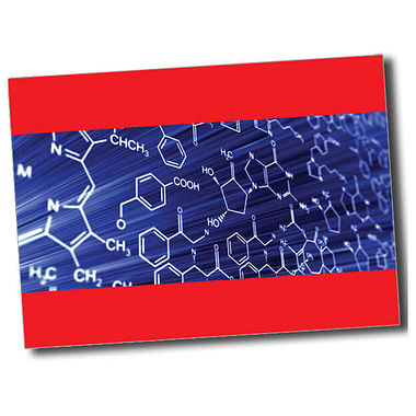Personalised Molecule Postcard - Red (A6)