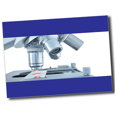 Personalised Microscope Postcard - Blue (A6)