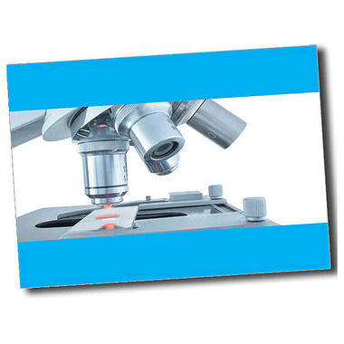 Personalised Microscope Postcard - Cyan (A6)
