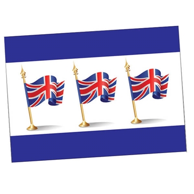 Personalised Union Flag Postcard - Blue (A6)