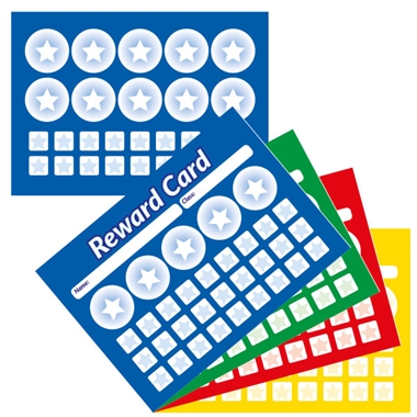 32 House Colour Sticker Saver Reward Cards - A5