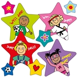 Pedagogs Star Stickers (36 Stickers - Mixed Sizes) 