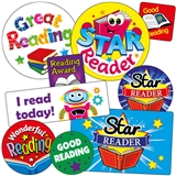 Reading Stickers in Various Shapes & Sizes (55 Stickers)