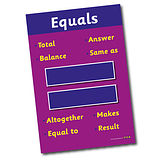 Equals Symbol and Vocabulary Poster - A2