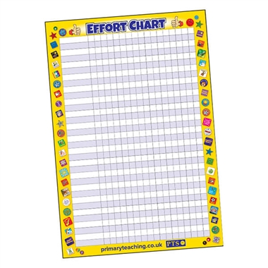 Sticker Collector Effort Chart - Yellow (A2 - 620mm x 420mm)