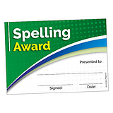 Spelling Award Certificates (20 Certificates - A5)