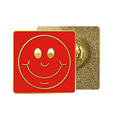 Red Smile Enamel Badge (20mm x 20mm)