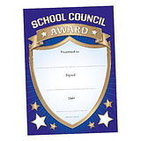 20 School Council Shield Certificates - A5