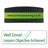 Well Done! Lesson Objective Achieved Stakz Stamper - Green Ink (44x13mm)