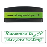 Remember to Join Your Writing Stakz Stamper - Green Ink (44mm x 13mm)