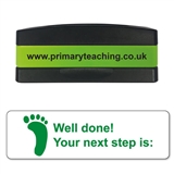 Well Done! Your Next Step is Stakz Stamper - Green Ink (44mm x 13mm)