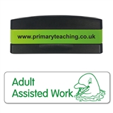 Adult Assisted Work Stakz Stamper - Green Ink (44mm x 13mm)