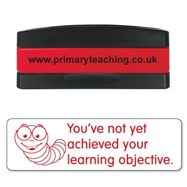 You've Not Yet Achieved Your Learning Objective Stakz Stamper - Red Ink (44mm x 13mm)