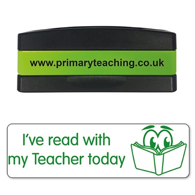 I've Read With My Teacher Today Stakz Stamper - Green - 44 x 13mm