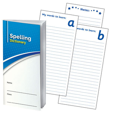 Spelling Book Dictionary - Blue (210mm x 99mm)