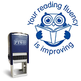 Your Reading Fluency is Improving Stamper - Blue Ink (25mm)