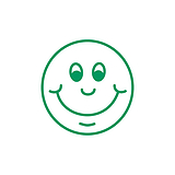 Smiley Face Stamper - Green Ink (10mm)