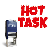 Hot Task' Stamper - Red Ink (25mm)