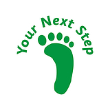 Your Next Step' Footprint Stamper -  Green Ink (25mm)