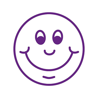 Smiley Face Stamper - Purple Ink (25mm)
