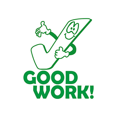 Good Work Tick Stamper - Green Ink (25mm)