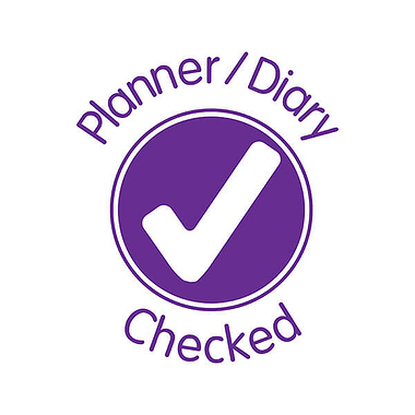 Planner/Diary Checked Stamper - Purple Ink (25mm)