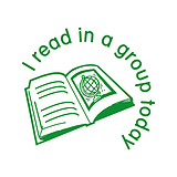 I Read in a Group Today Stamper - Green - 25mm